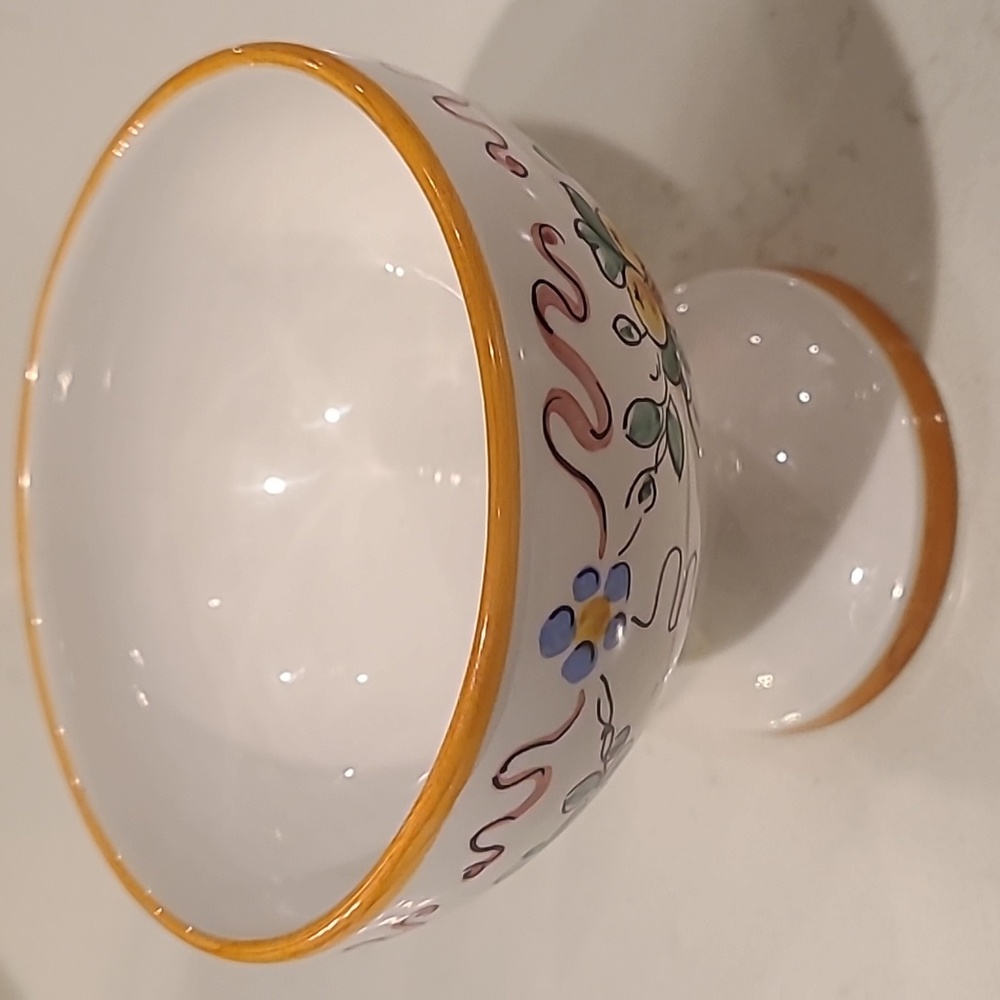 Gorgeous Majolica Pedestal bowl